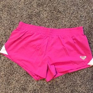 Pink Roxy running shorts